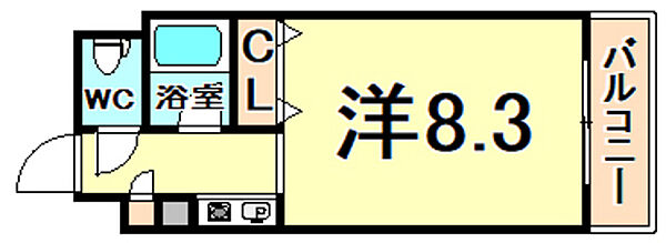 レジェンダリー甲子園 216｜兵庫県西宮市上甲子園２丁目(賃貸マンション1K・2階・24.00㎡)の写真 その2