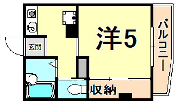 リッツメイト 302｜兵庫県西宮市門戸東町(賃貸マンション1K・3階・21.00㎡)の写真 その2