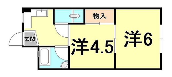 七二九十ビル 203｜兵庫県西宮市津門川町(賃貸マンション2K・2階・30.00㎡)の写真 その2