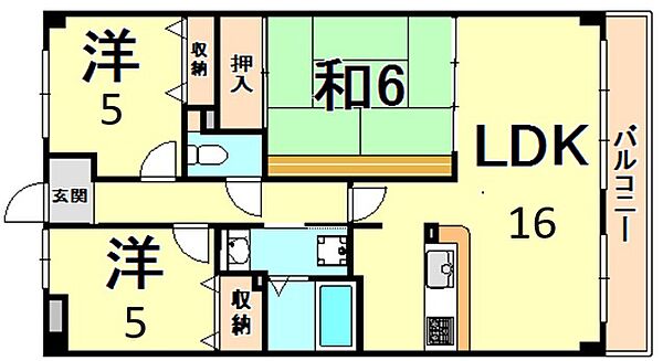 レフィナード 506｜兵庫県西宮市広田町(賃貸マンション3LDK・5階・72.00㎡)の写真 その2