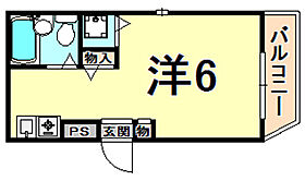 兵庫県西宮市甲風園３丁目（賃貸マンション1R・4階・17.08㎡） その2