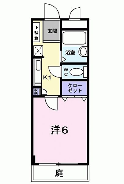 ア－ジュ・ド・アヤハ 107｜兵庫県西宮市津門綾羽町(賃貸アパート1K・1階・20.08㎡)の写真 その2