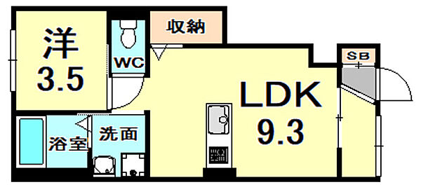 クラリスコート 101｜兵庫県西宮市堤町(賃貸アパート1LDK・1階・32.84㎡)の写真 その2