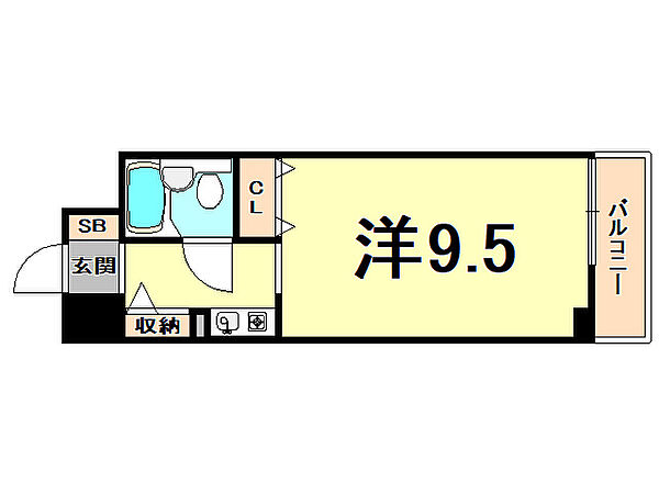 タケダビル95 402｜兵庫県西宮市津門呉羽町(賃貸マンション1K・4階・23.80㎡)の写真 その2