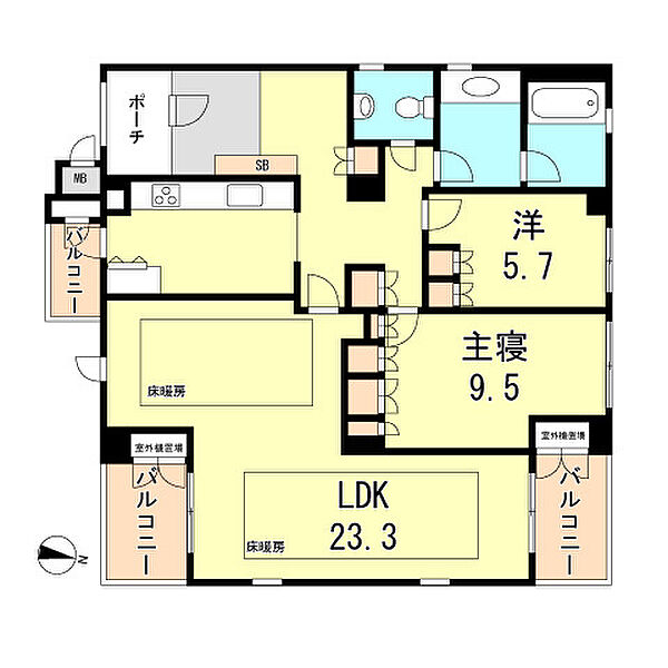 フローラ芦屋フラット 103｜兵庫県芦屋市翠ケ丘町(賃貸マンション2LDK・1階・112.16㎡)の写真 その2