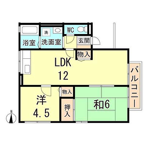 仁川パークハイム 201｜兵庫県宝塚市高司３丁目(賃貸アパート2LDK・2階・50.08㎡)の写真 その2