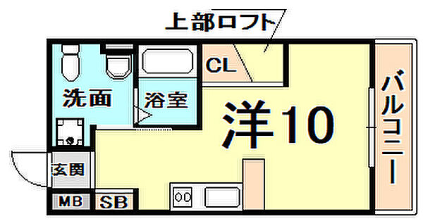 ＫＲフラット 302｜兵庫県西宮市南昭和町(賃貸マンション1R・3階・27.00㎡)の写真 その2