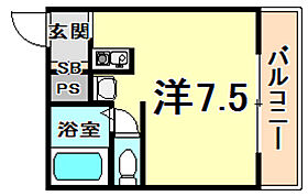 さとみハイツ 302 ｜ 兵庫県西宮市門戸東町（賃貸マンション1R・3階・18.22㎡） その2