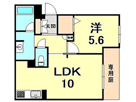 ｐｏｒｔｅ　ｂｏｎｈｅｕｒ（ポルト・ボヌール） 101 ｜ 兵庫県西宮市津門仁辺町（賃貸マンション1LDK・1階・40.38㎡） その2