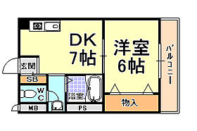 ミレニアム芦屋 202 ｜ 兵庫県芦屋市公光町（賃貸マンション1DK・2階・26.00㎡） その2