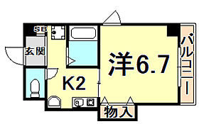 ファインキャッスル城ヶ堀 403 ｜ 兵庫県西宮市城ケ堀町（賃貸マンション1K・4階・22.68㎡） その2