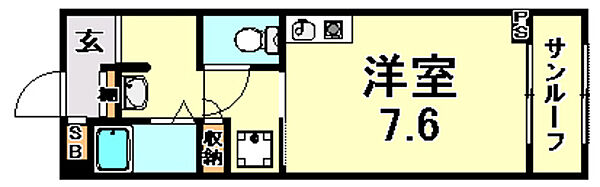 スズキハウス 103｜兵庫県神戸市東灘区本山南町７丁目(賃貸アパート1R・1階・25.00㎡)の写真 その2