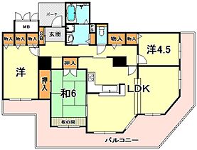 ビュータワー住吉館 2404 ｜ 兵庫県神戸市東灘区住吉東町５丁目（賃貸マンション3LDK・24階・88.17㎡） その2