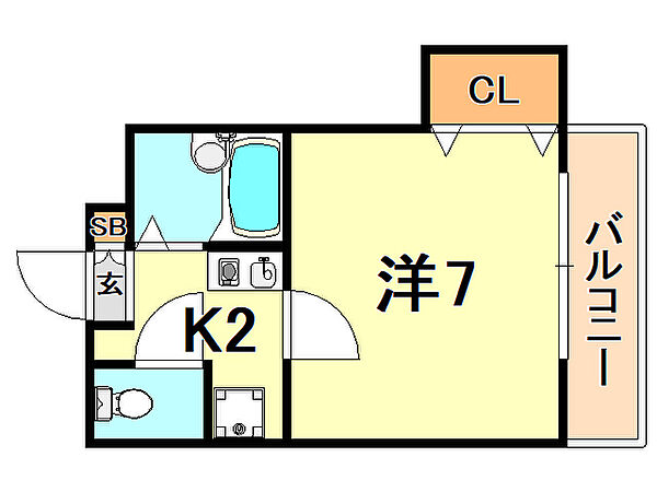 灘南ビル 402｜兵庫県神戸市灘区灘南通１丁目(賃貸マンション1K・4階・19.84㎡)の写真 その2