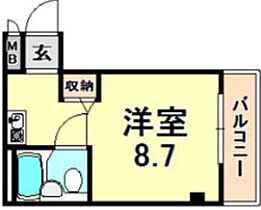 アンシェーヌマン・ヤマダI A-2 ｜ 兵庫県神戸市東灘区本山北町３丁目（賃貸マンション1R・2階・21.73㎡） その2