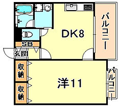 阪急六甲ハイツ 3F ｜ 兵庫県神戸市灘区篠原中町２丁目（賃貸マンション1LDK・3階・43.91㎡） その2