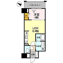幸 court tsukamoto 7階1LDKの間取り