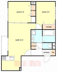間取図画像 2LDK