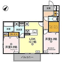 間取図画像 2LDK