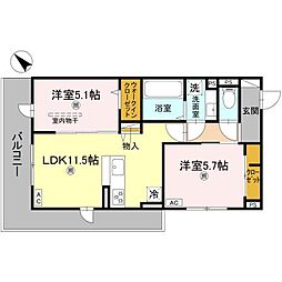 間取図画像 2LDK