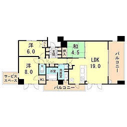 ザ・パークハウス芦屋春日町 3LDKの間取図画像