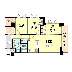 間取図画像 3LDK