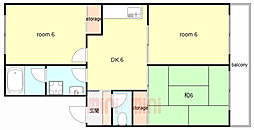 プリマベーラ 3DKの間取図画像