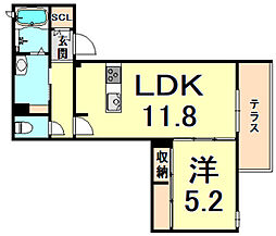 間取図画像 1LDK