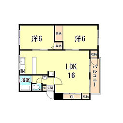 間取図画像 2LDK
