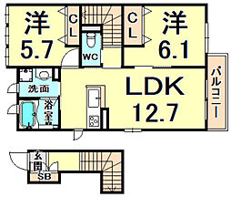 間取図画像 2LDK