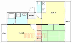 間取図画像 2LDK