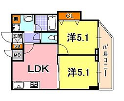 間取図画像 2LDK