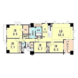 パークシュロス芦屋 3階/304