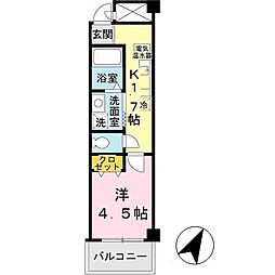 マグノリアパレス 1Kの間取図画像