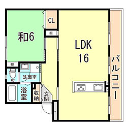 間取図画像 1LDK