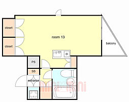 間取図画像 ワンルーム