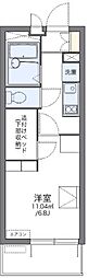 レオパレス甲子園 1Kの間取図画像