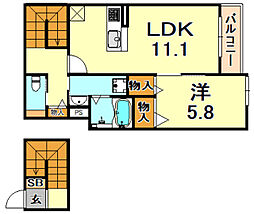 セリシール高羽南館 1LDKの間取図画像