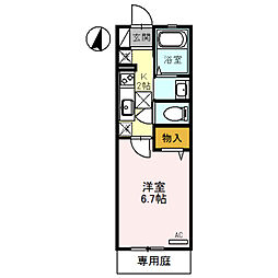 シャーメゾン本山北町 1Kの間取図画像