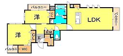 シャーメゾンガーデンズ芦屋平田町 2LDKの間取図画像