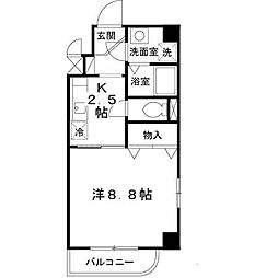 エトワール 1Kの間取図画像