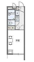 レオパレスデュオ六甲道 1Kの間取図画像