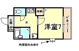 M-FORT 1Kの間取図画像