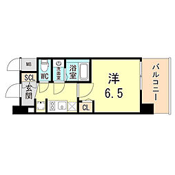 アルティザ王子公園D.C. 1Kの間取図画像