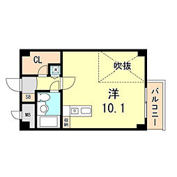 ホープ芦屋 ワンルームの間取図画像