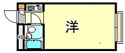 ライフイン芦屋弐番館 1Kの間取図画像