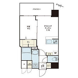 NEコート甲南町 1LDKの間取図画像