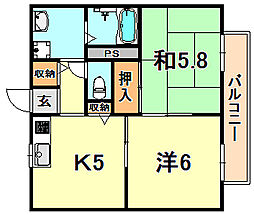 セフィーラ青谷 2Kの間取図画像