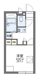 レオパレス北青木 1Kの間取図画像