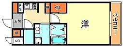 ロジュマンヴェール御影1 1Kの間取図画像